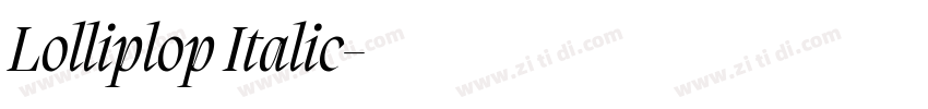 Lolliplop Italic字体转换